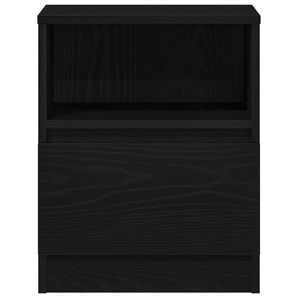 vidaXL Κομοδίνο Μαύρη Οξυά 40 x 40 x 50 cm Επεξεργασμένο ξύλο