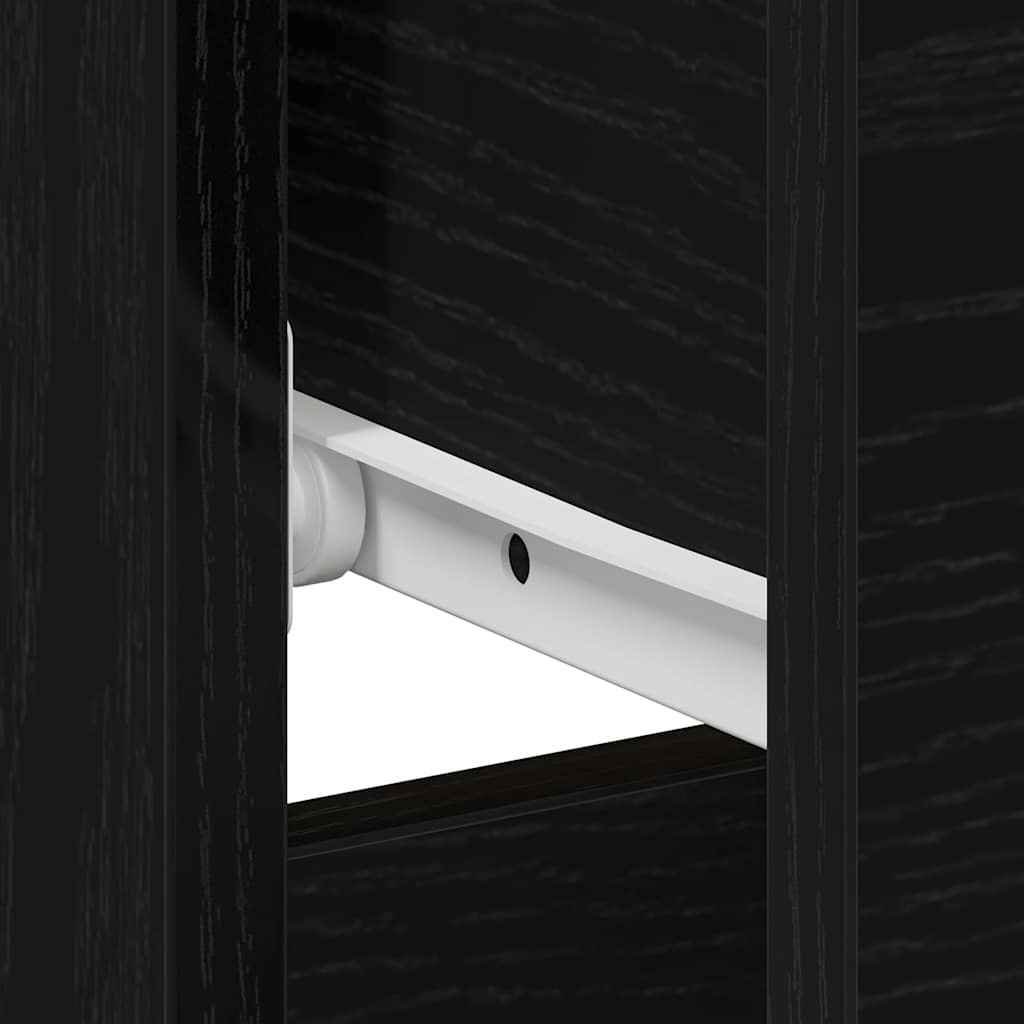 vidaXL Κομοδίνο 2 pcs Μαύρη Οξυά 40 x 40 x 50 cm Επεξεργασμένο ξύλο
