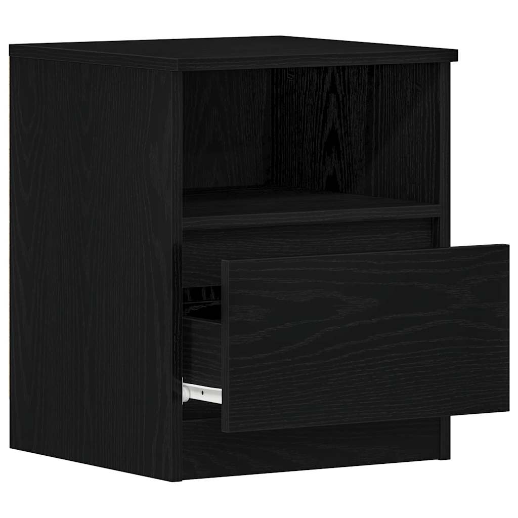 vidaXL Κομοδίνο 2 pcs Μαύρη Οξυά 40 x 40 x 50 cm Επεξεργασμένο ξύλο