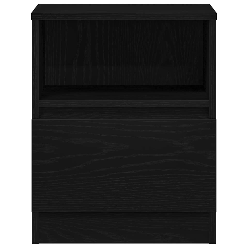 vidaXL Κομοδίνο 2 pcs Μαύρη Οξυά 40 x 40 x 50 cm Επεξεργασμένο ξύλο