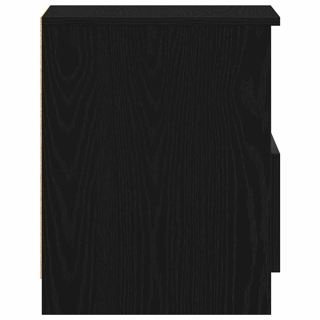 vidaXL Κομοδίνο 2 pcs Μαύρη Οξυά 40 x 40 x 50 cm Επεξεργασμένο ξύλο