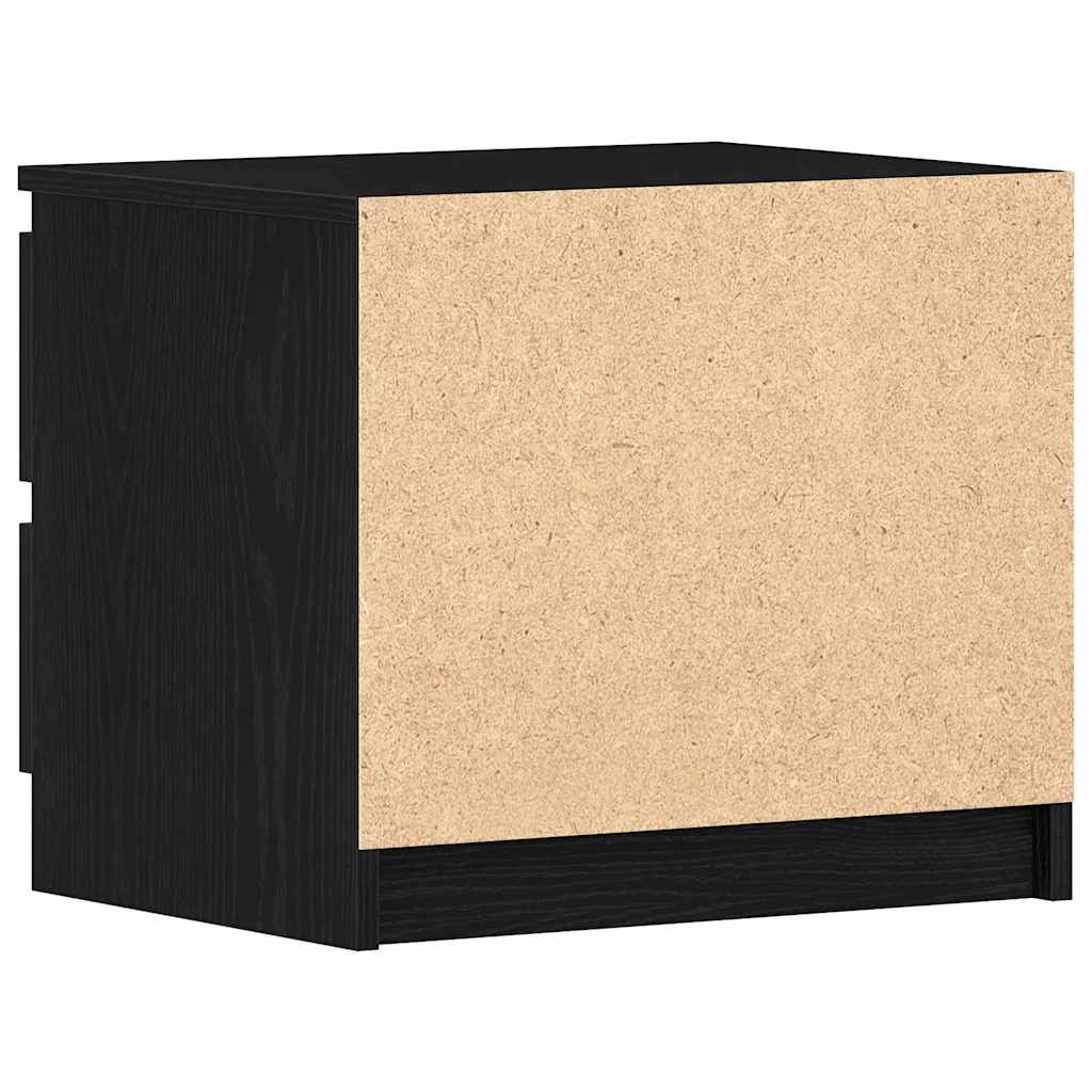 vidaXL Κομοδίνο 2 pcs Μαύρη Οξυά 50 x 40 x 43,5 εκ. Επεξεργασμένο ξύλο