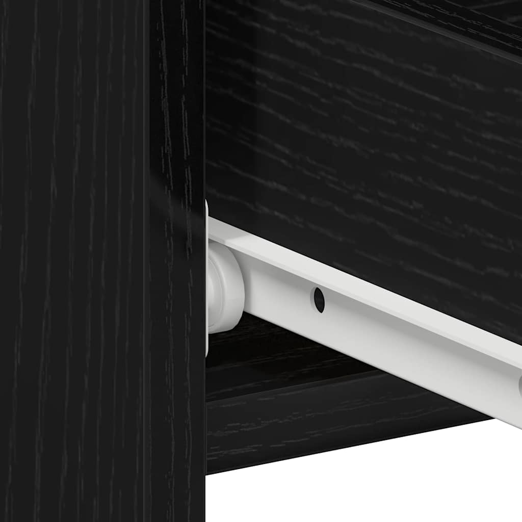 vidaXL Κομοδίνο Μαύρη δρυς 40 x 35 x 62.5 εκ. Επεξεργασμένο ξύλο