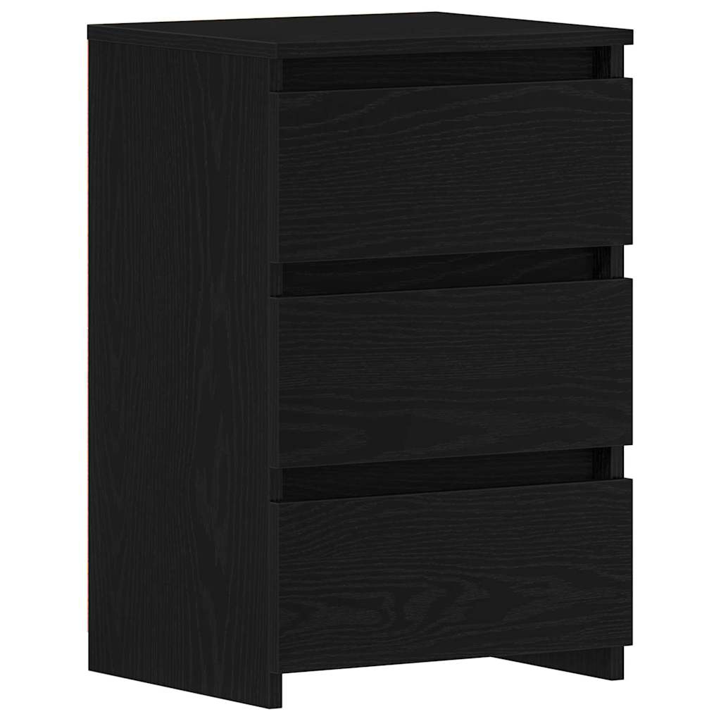 vidaXL Κομοδίνο Μαύρη δρυς 40 x 35 x 62.5 εκ. Επεξεργασμένο ξύλο