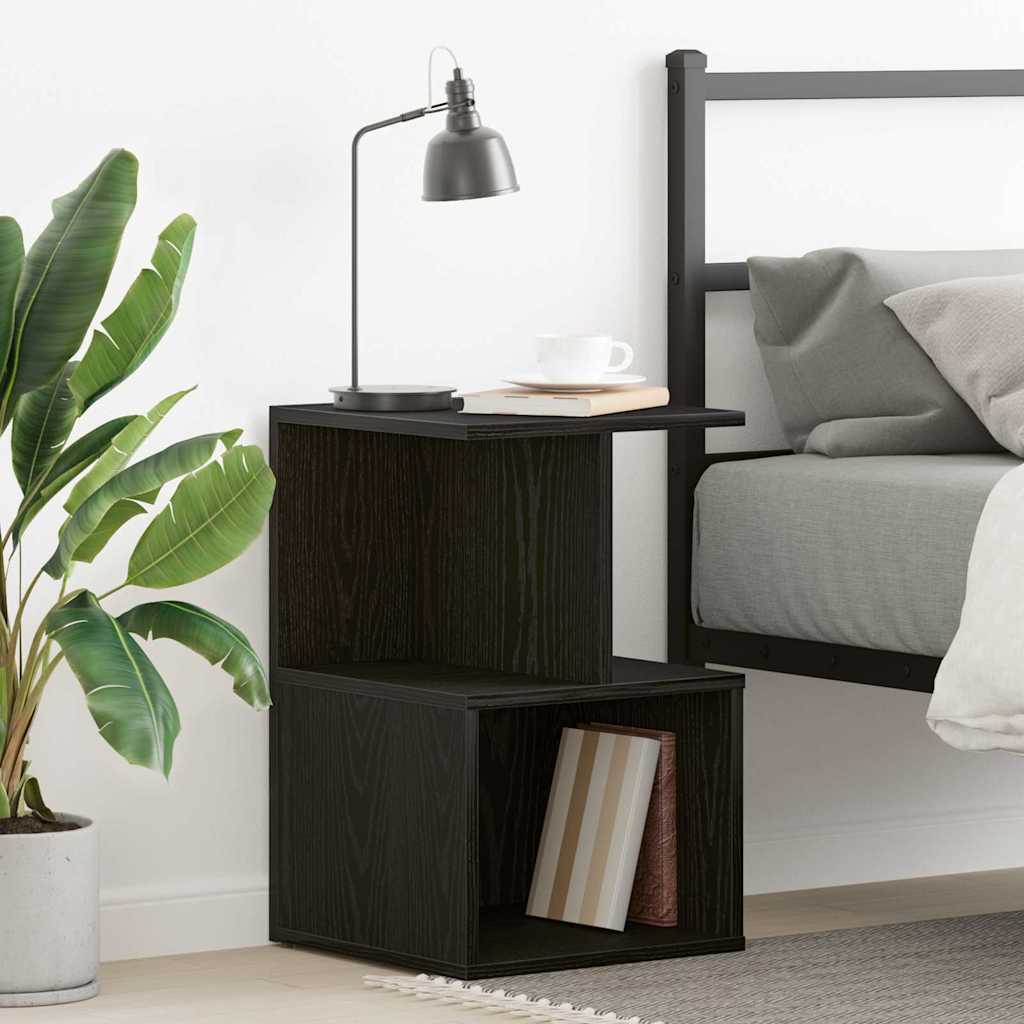 vidaXL Κομοδίνο Μαύρη Οξυά 35 x 35 x 55 εκ. Επεξεργασμένο ξύλο