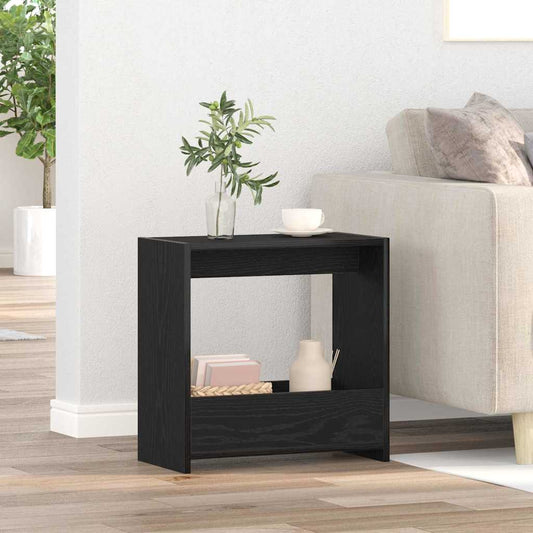 vidaXL Τραπεζάκι Πλευράς Μαύρη Οξυά 50 x 26 x 50 εκ.