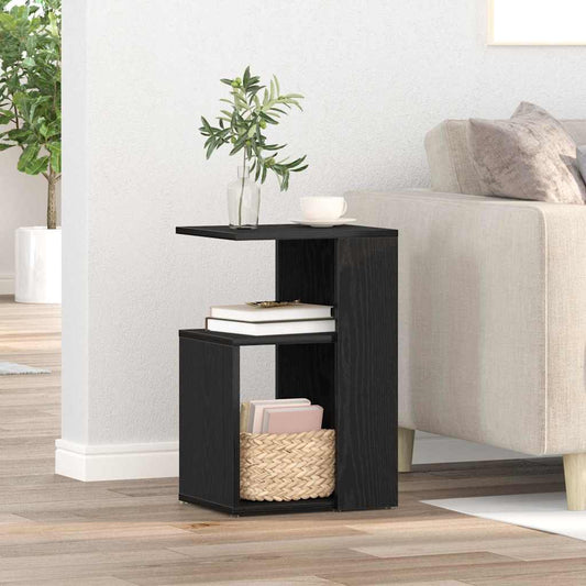 vidaXL Τραπεζάκι Πλευράς Μαύρη Οξυά 36 x 30 x 56 εκ Επεξεργασμένο ξύλο