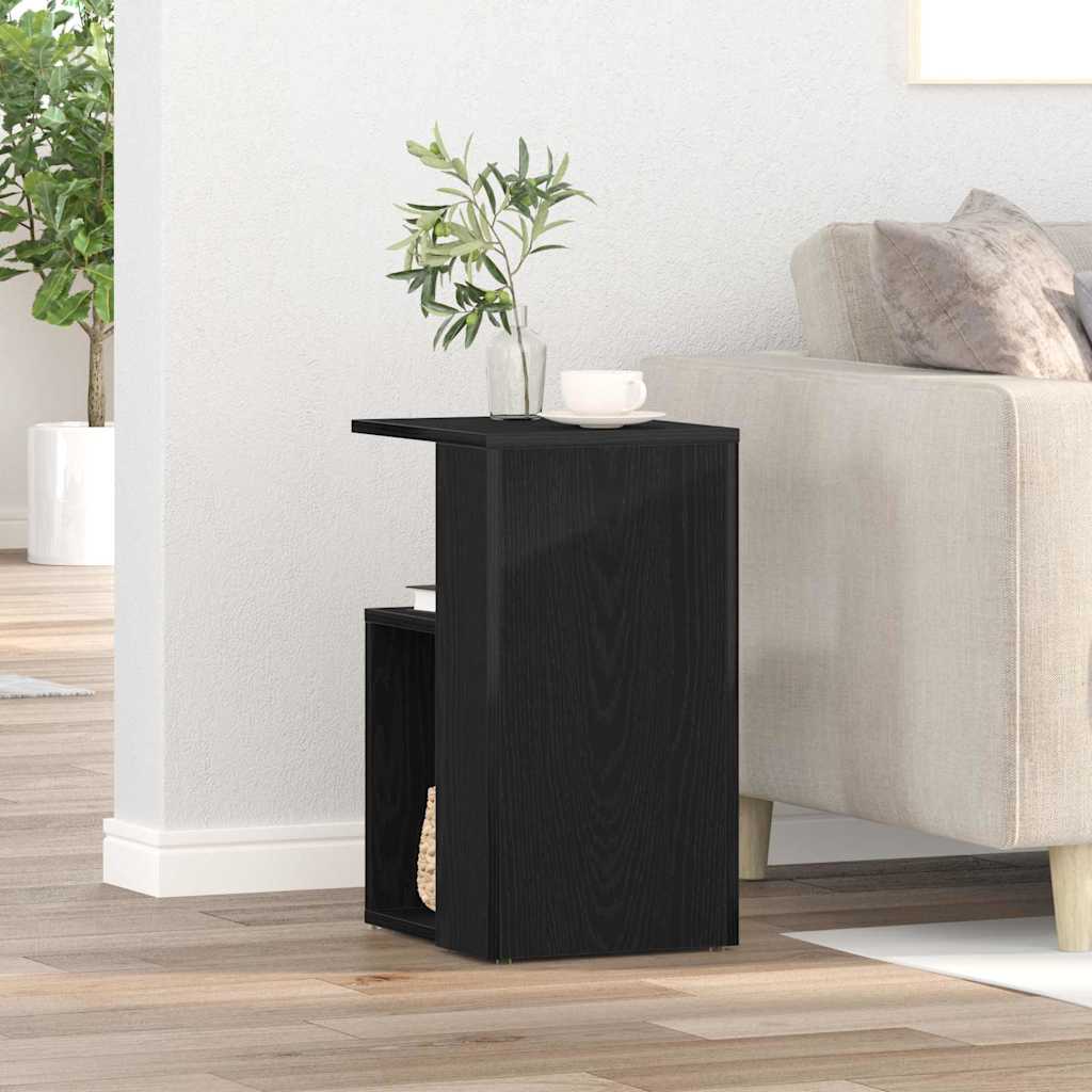 vidaXL Τραπεζάκι Πλευράς Μαύρη Οξυά 36 x 30 x 56 εκ Επεξεργασμένο ξύλο