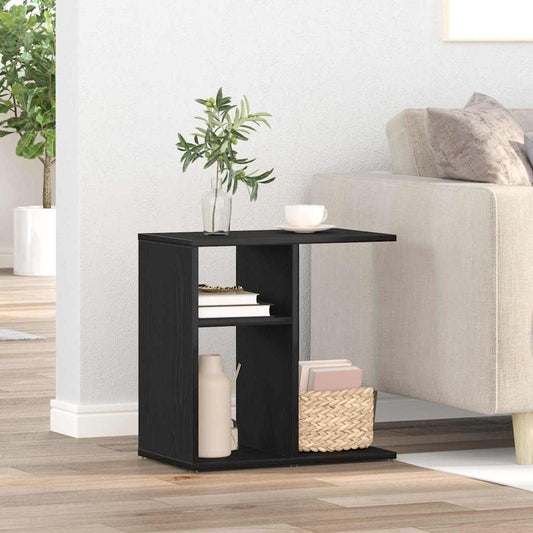 vidaXL Τραπεζάκι Πλευράς Μαύρη Οξυά 50 x 30 x 50 cm Επεξεργασμένο ξύλο
