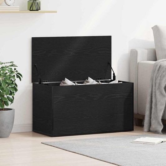 vidaXL Κουτί αποθήκευσης Μαύρη Οξυά 84 x 42 x 46 cm Επεξεργασμένο ξύλο
