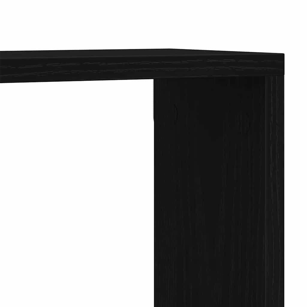 vidaXL Ράφι Τοίχου Μαύρη Οξυά 76 x 15 x 53 εκ Επεξεργασμένο ξύλο