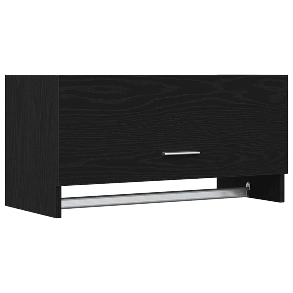 vidaXL Ντουλάπι με πόρτα Μαύρο 70 x 32.5 x 35 cm Επεξεργασμένο ξύλο