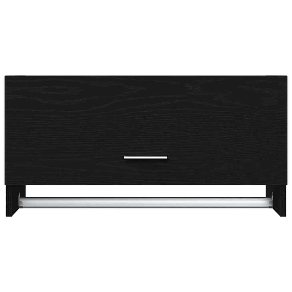 vidaXL Ντουλάπι με πόρτα Μαύρο 70 x 32.5 x 35 cm Επεξεργασμένο ξύλο