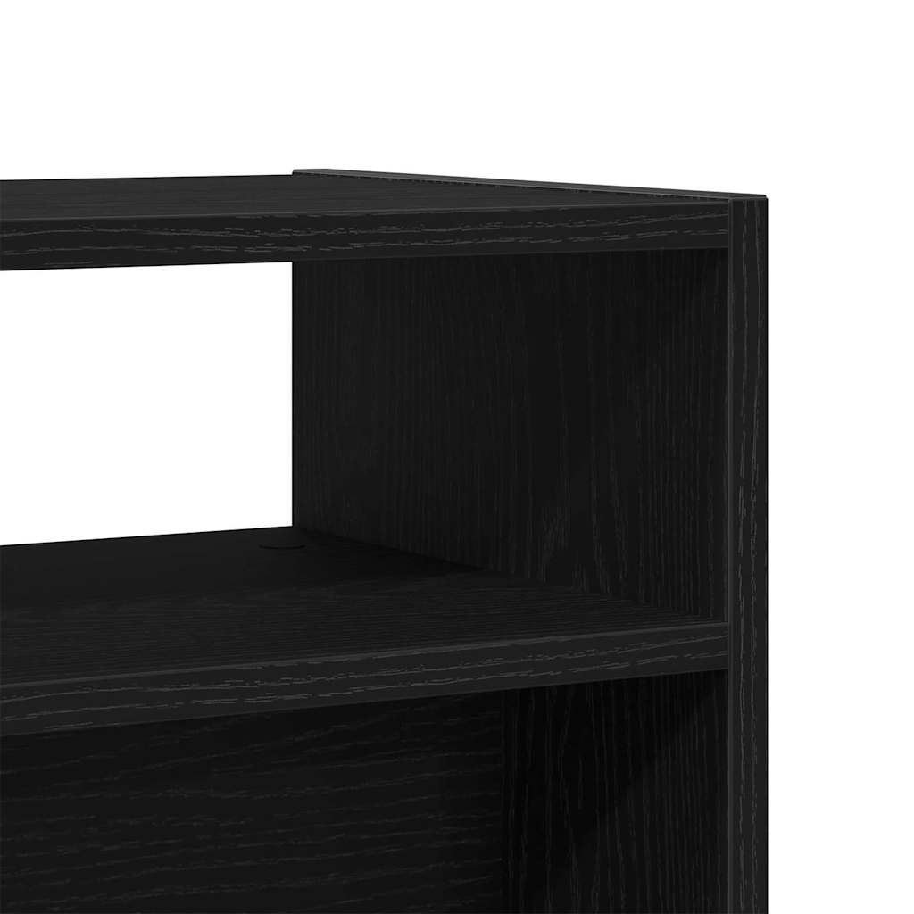 vidaXL Τραπέζι κονσόλας Μαύρη Οξυά 78 x 30 x 80 εκ. Επεξεργασμένο ξύλο