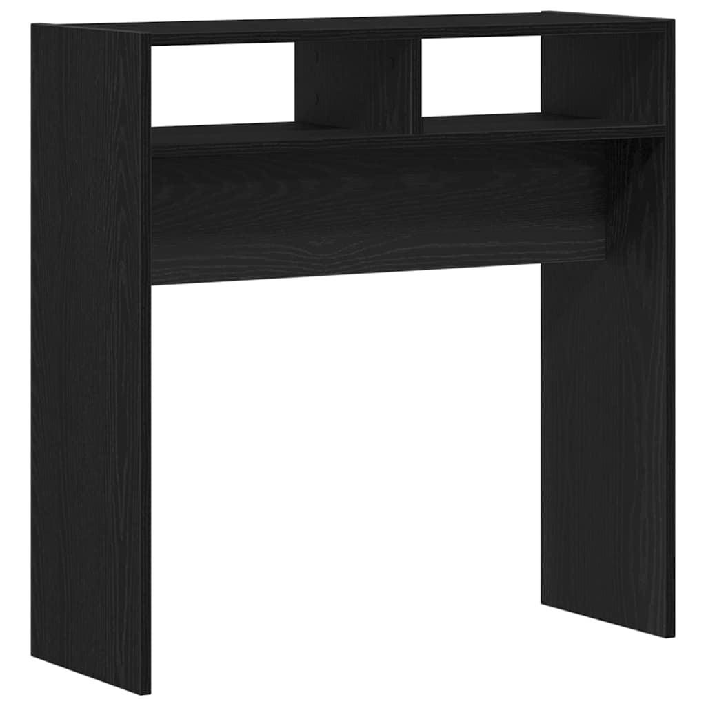 vidaXL Τραπέζι κονσόλας Μαύρη Οξυά 78 x 30 x 80 εκ. Επεξεργασμένο ξύλο