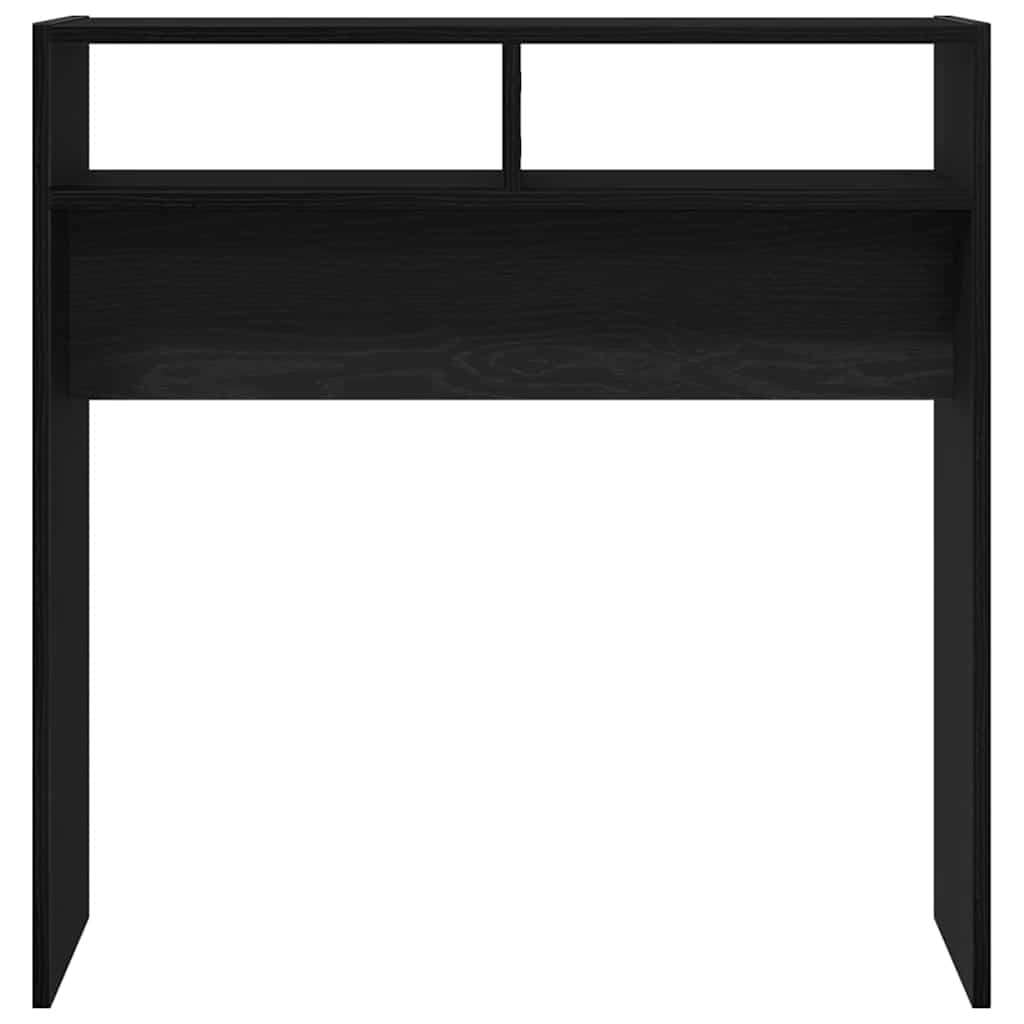 vidaXL Τραπέζι κονσόλας Μαύρη Οξυά 78 x 30 x 80 εκ. Επεξεργασμένο ξύλο
