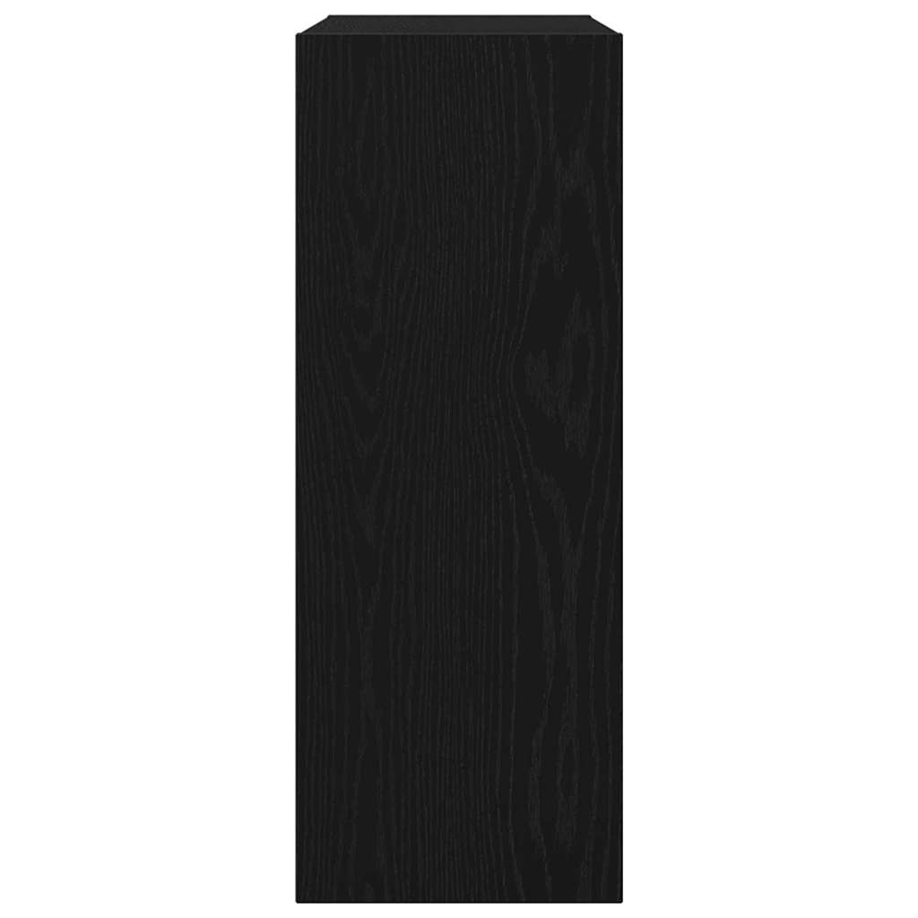 vidaXL Τραπέζι κονσόλας Μαύρη Οξυά 78 x 30 x 80 εκ. Επεξεργασμένο ξύλο