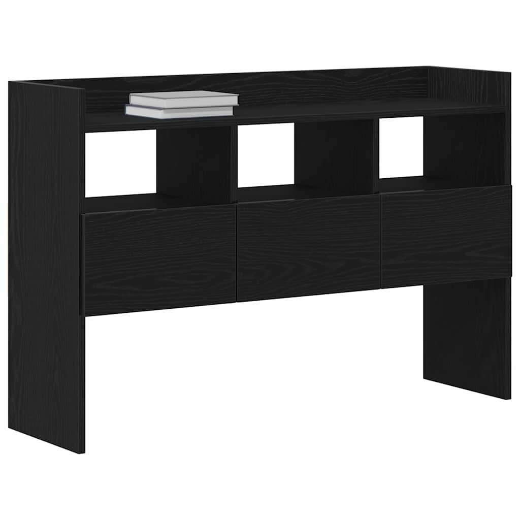 vidaXL Πλαϊνό γραφείο Μαύρη Οξυά 105 x 30 x 70 εκ Επεξεργασμένο ξύλο
