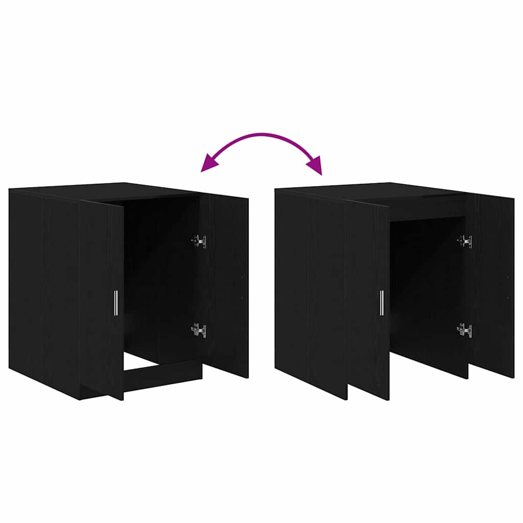 vidaXL Ντουλάπα Πλυντηρίου με πόρτα Μαύρη Οξυά 70,5 x 71,5 x 91,5 εκ