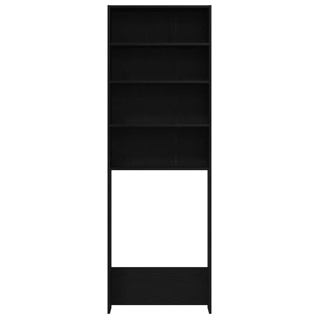 vidaXL Ντουλάπα Πλυντηρίου Μαύρη Οξυά 64 x 24 x 190 εκ