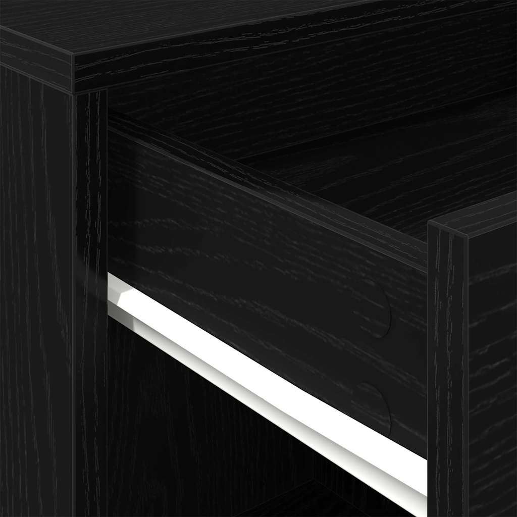 vidaXL Κινητό Ντουλάπι 45 x 38 x 54 εκ Επεξεργασμένο Ξύλο Μαύρη Οξυά