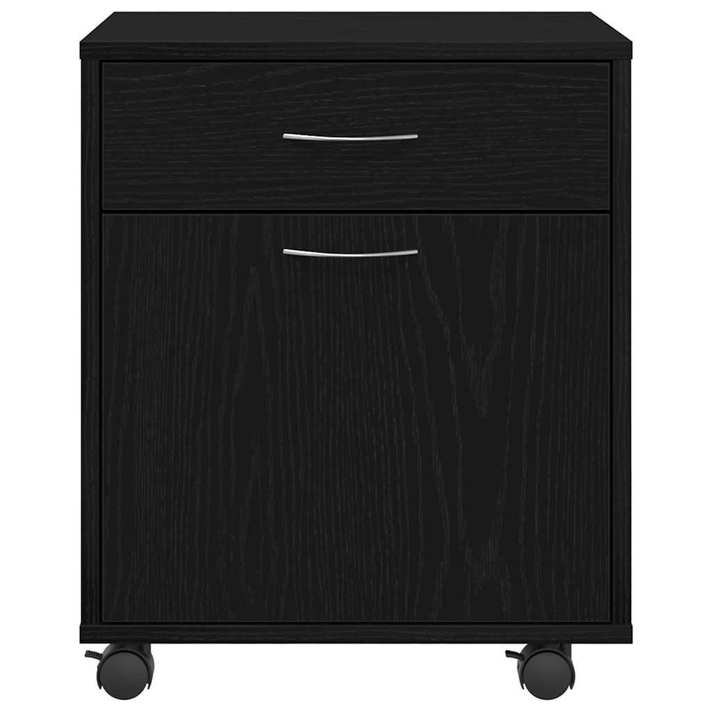 vidaXL Κινητό Ντουλάπι 45 x 38 x 54 εκ Επεξεργασμένο Ξύλο Μαύρη Οξυά