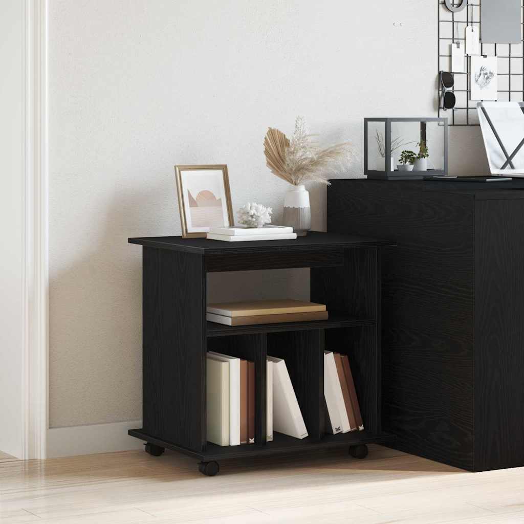 vidaXL Κινητό Ντουλάπι Μαύρη δρυς 60 x 45 x 55 εκ. Επεξεργασμένο ξύλο