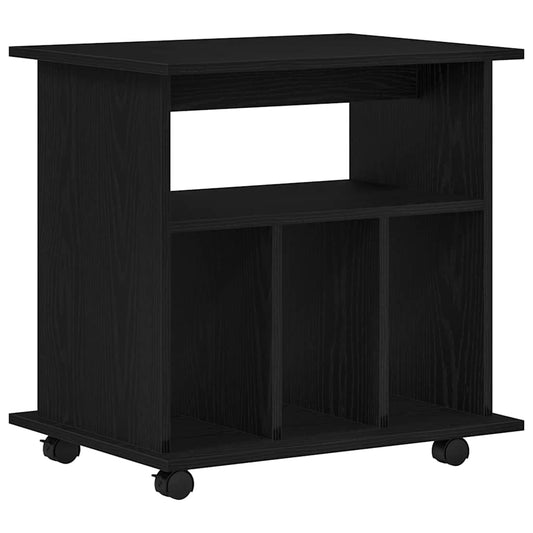vidaXL Κινητό Ντουλάπι 60 x 45 x 55 εκ. Επεξεργασμένο Ξύλο Μαύρη Οξυά