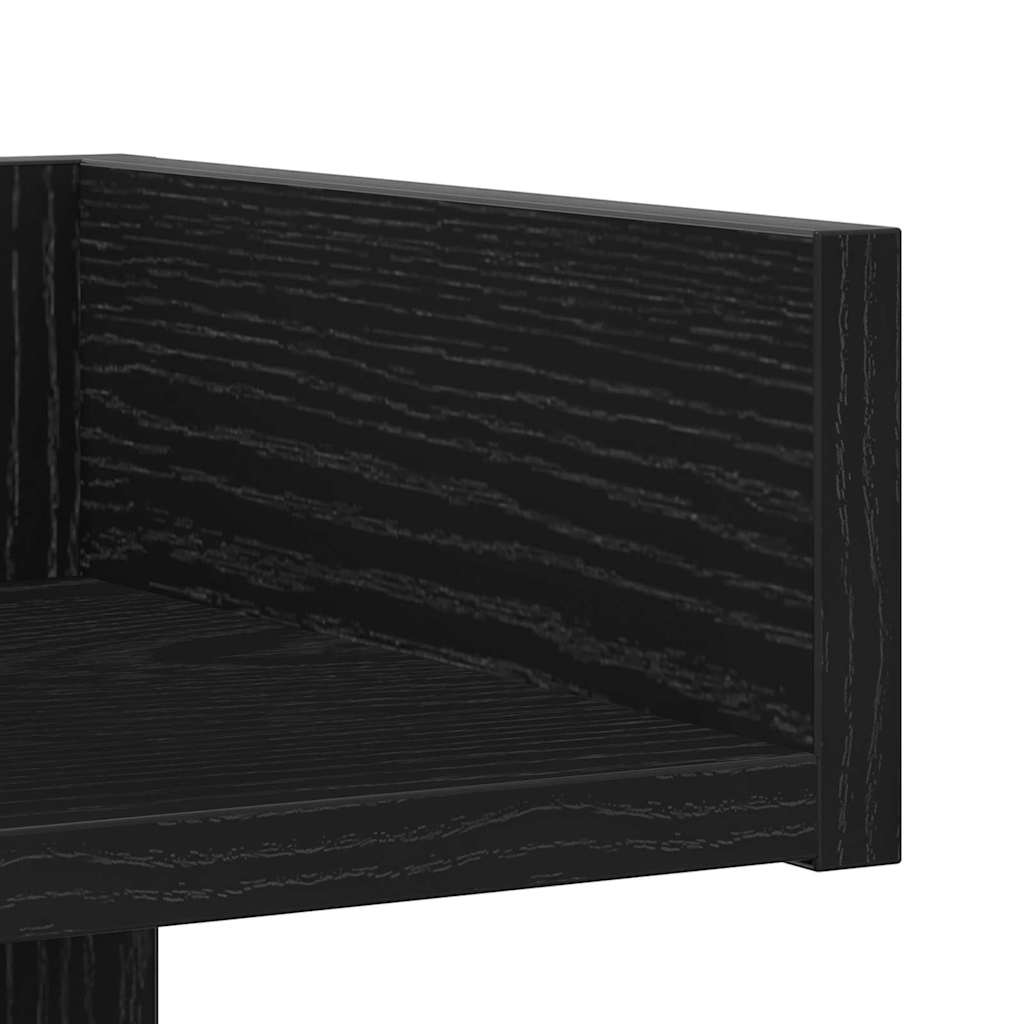 vidaXL Βιβλιοθήκη Μαύρη Οξυά 86 x 25,5 x 140 εκ Επεξεργασμένο ξύλο
