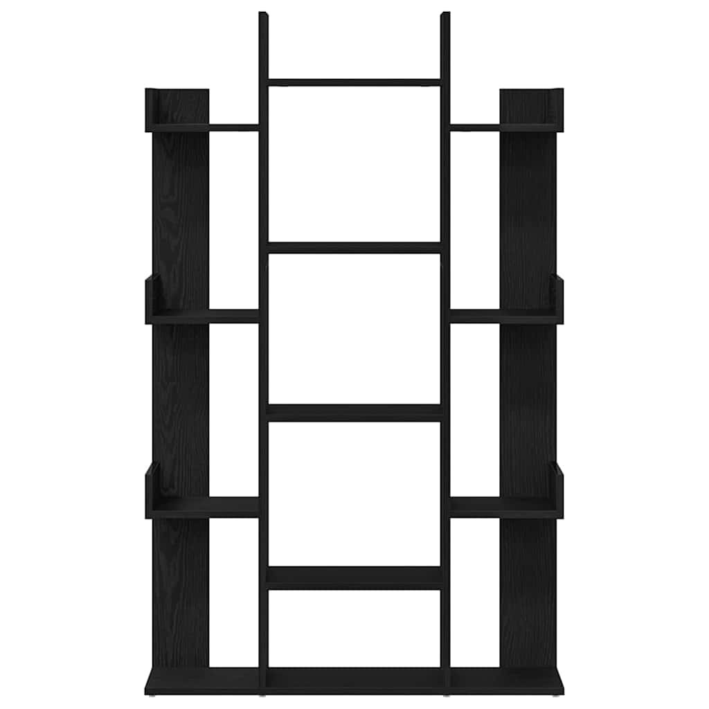 vidaXL Βιβλιοθήκη Μαύρη Οξυά 86 x 25,5 x 140 εκ Επεξεργασμένο ξύλο