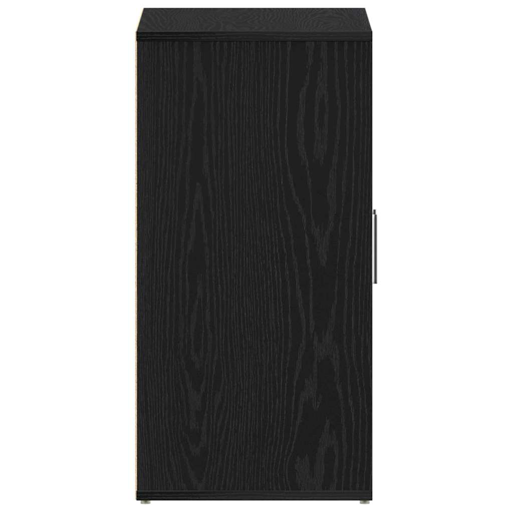 vidaXL Ντουλάπα Παπουτσιών με ράφι με πόρτα Μαύρη Οξυά 60 x 35 x 70 cm