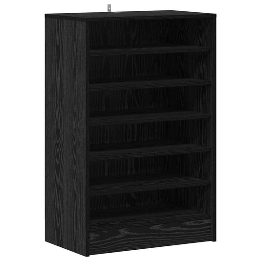 vidaXL Ντουλάπα Παπουτσιών με ράφι Μαύρη Οξυά 60 x 35 x 92 cm