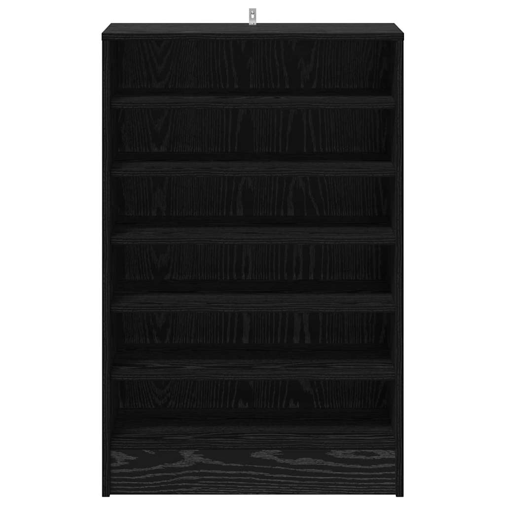 vidaXL Ντουλάπα Παπουτσιών με ράφι Μαύρη Οξυά 60 x 35 x 92 cm