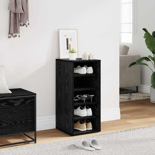 vidaXL Ντουλάπα Παπουτσιών με ράφι Μαύρη Οξυά 32 x 35 x 70 εκ