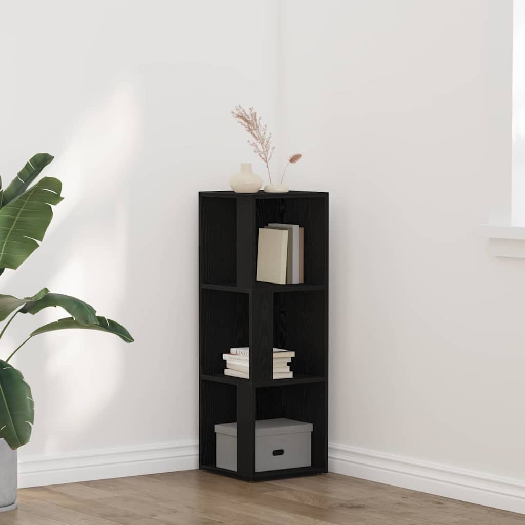 vidaXL Γωνιακά ράφια Μαύρη δρυς 33 x 33 x 100 cm Επεξεργασμένο ξύλο