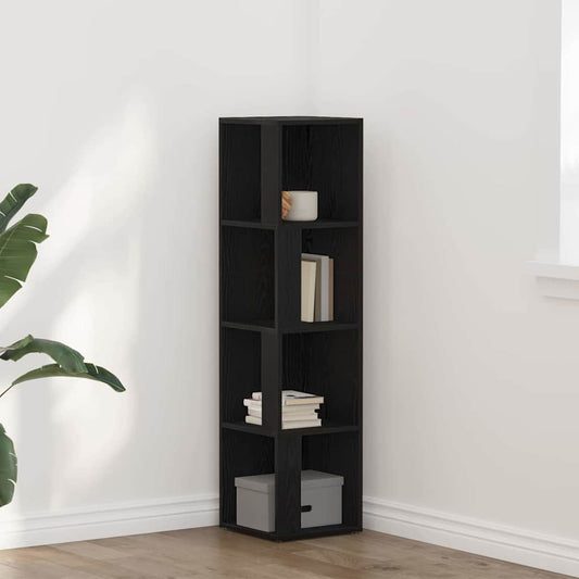 vidaXL Γωνιακά ράφια Μαύρη δρυς 33 x 33 x 132 εκ. Επεξεργασμένο ξύλο
