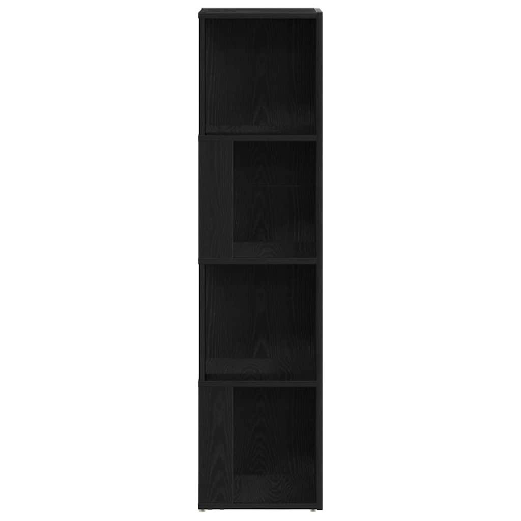 vidaXL Γωνιακά ράφια Μαύρη δρυς 33 x 33 x 132 εκ. Επεξεργασμένο ξύλο