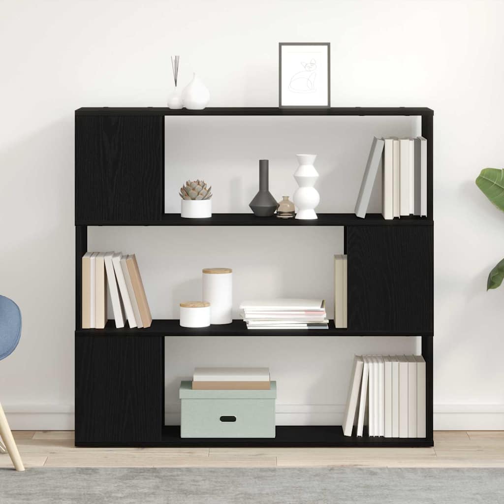 vidaXL Σετ επίπλου τηλεόρασης Επιτοίχιο Μαύρη Οξυά 100 x 24 x 94 cm