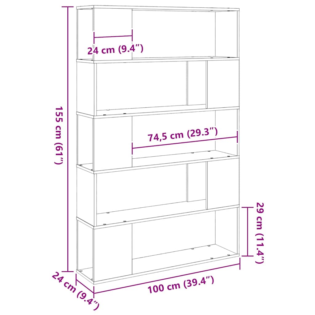 vidaXL Σετ επίπλου τηλεόρασης Επιτοίχιο Μαύρη Οξυά 100 x 24 x 155 cm