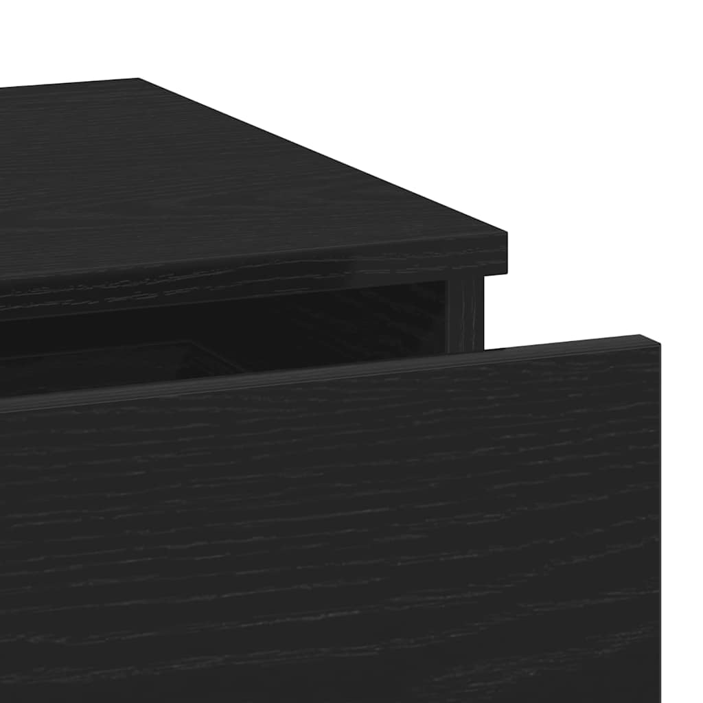 vidaXL Κομοδίνο Μαύρη Οξυά 40 x 35 x 65 εκ. Επεξεργασμένο ξύλο