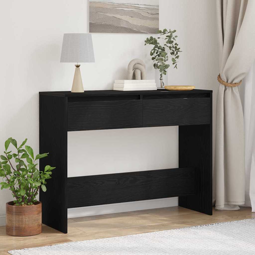 vidaXL Τραπέζι κονσόλας Μαύρη Οξυά 100 x 35 x 76,5 εκ.