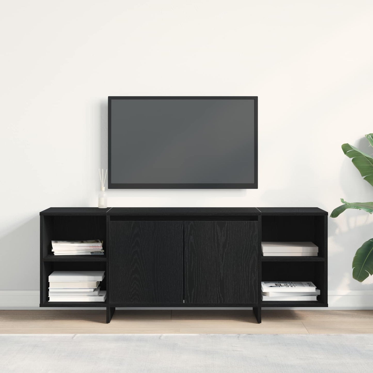 vidaXL Ντουλάπι TV Μαύρη Οξυά 120 x 30 x 40,5 εκ. Επεξεργασμένο ξύλο