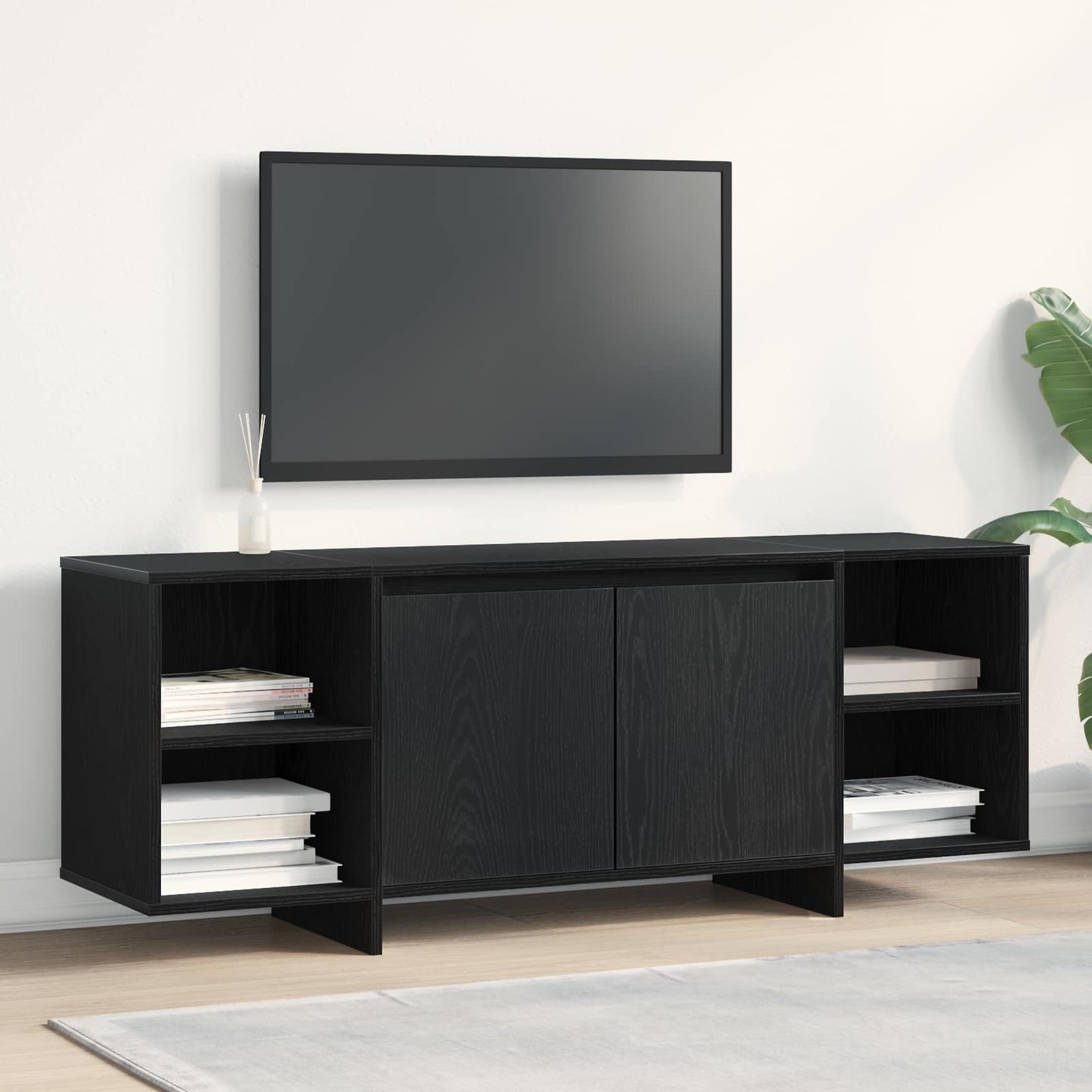 vidaXL Ντουλάπι TV Μαύρη Οξυά 120 x 30 x 40,5 εκ. Επεξεργασμένο ξύλο