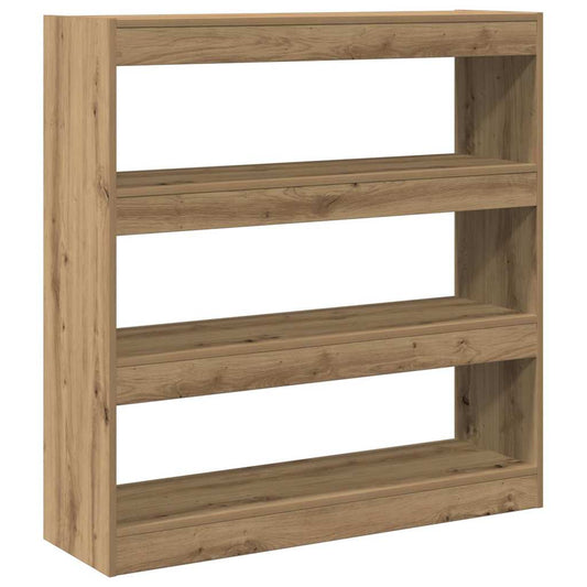 vidaXL Βιβλιοθήκη artisan δρυς 100 x 30 x 103 εκ. Επεξεργασμένο ξύλο