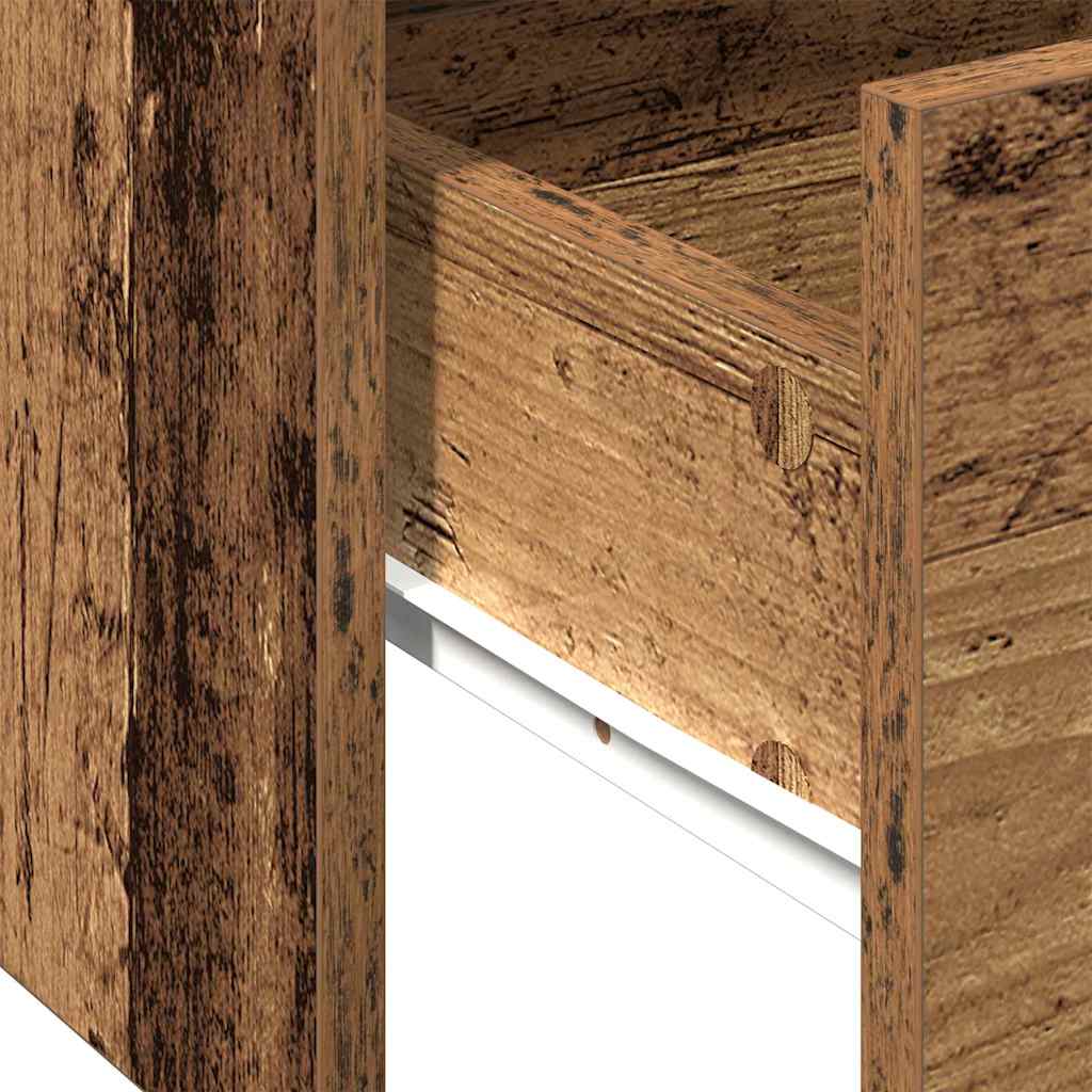 vidaXL Τραπεζάκι σαλονιού with Drawer Παλαιό ξύλο 102 x 55 x 43.5 εκ.