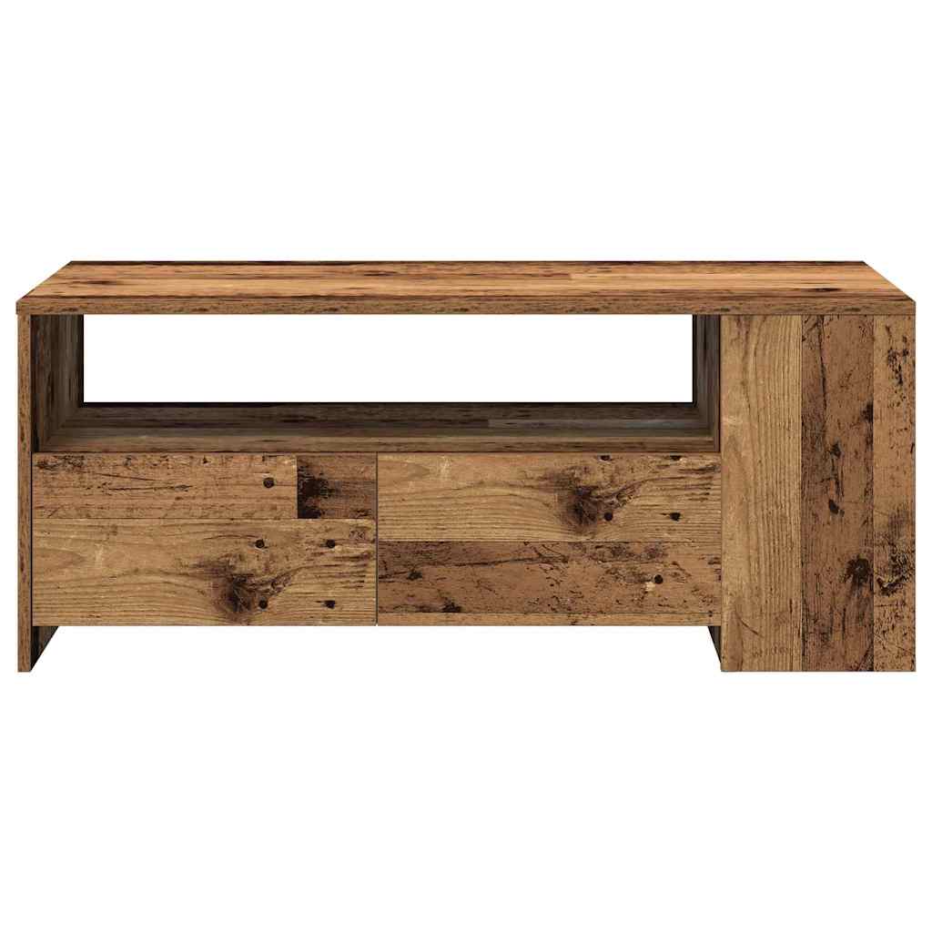 vidaXL Τραπεζάκι σαλονιού with Drawer Παλαιό ξύλο 102 x 55 x 43.5 εκ.