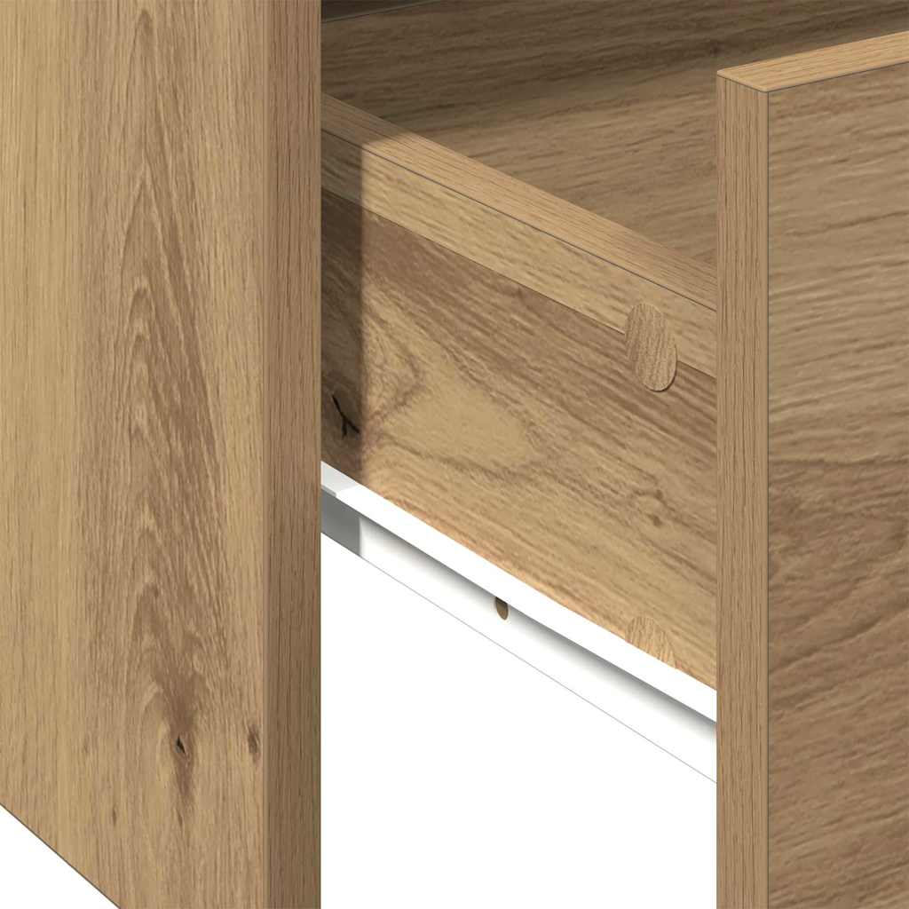 vidaXL Τραπεζάκι σαλονιού with Drawer artisan δρυς 102 x 55 x 43.5 εκ.