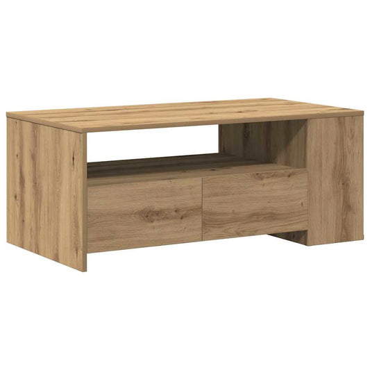 vidaXL Τραπεζάκι σαλονιού with Drawer artisan δρυς 102 x 55 x 43.5 εκ.