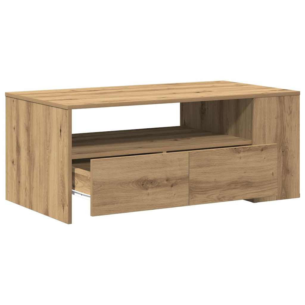 vidaXL Τραπεζάκι σαλονιού with Drawer artisan δρυς 102 x 55 x 43.5 εκ.