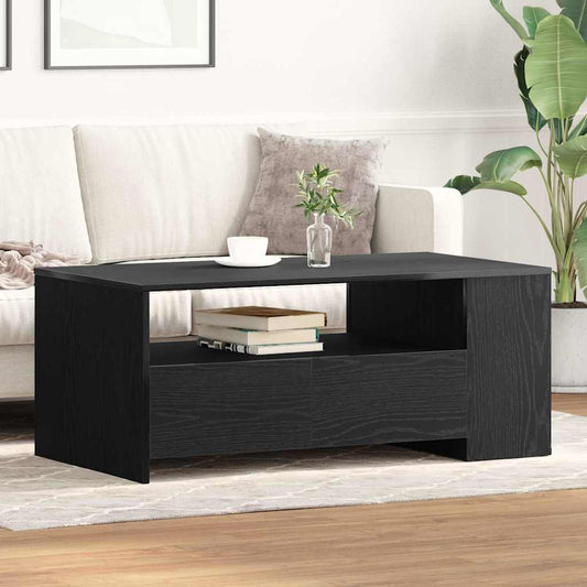 vidaXL Τραπεζάκι σαλονιού with Drawer Μαύρη δρυς 102 x 55 x 43.5 εκ.